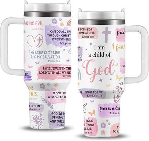 Christian Gifts for Women - Stainless Steel 40 Oz I Am a Child of God ...