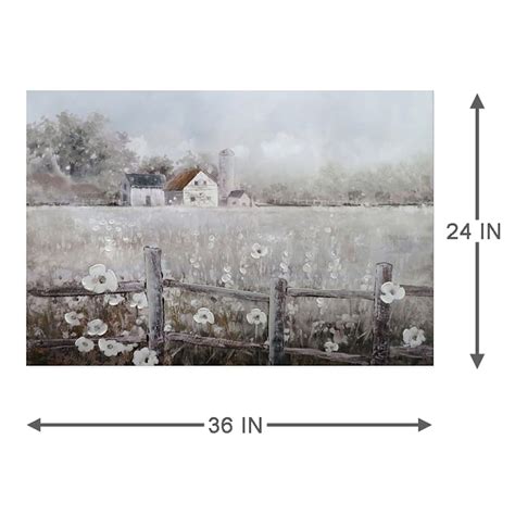 Farmhouse Floral Print Canvas Wall Art, 24x36