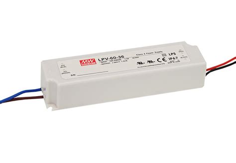 MEANWELL UL Component Waterproof 60 Watt LED Power Supply Driver ...