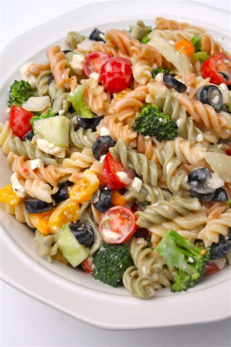 tri color pasta salad recipe with mayo