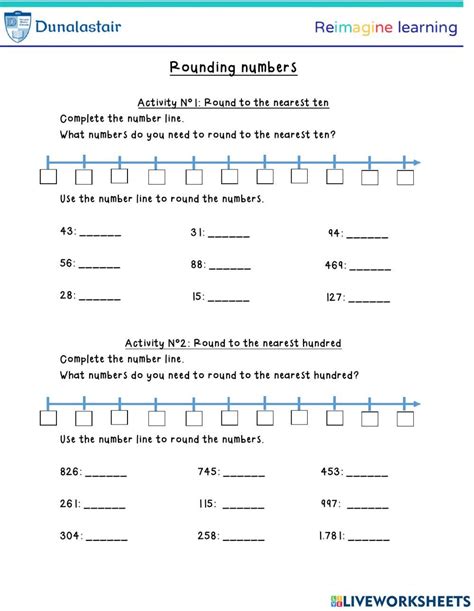 Image result for Grade 4 Math Worksheet Rounding Nearest Underlined Number