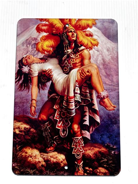 Aztec Warrior and Aztec Princess Art Piece - Etsy