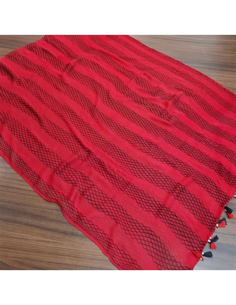 Set 5-27th Aug - Graceful Sinduri Red Floral Printed Cotton - Beautiful ...