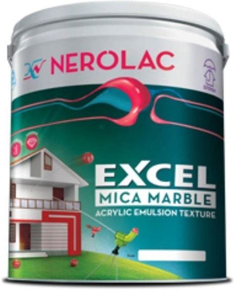 nerolac Mica Marble Emulsion Paint (White) White Emulsion Wall Paint ...