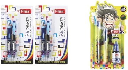 FLAIR Ink Tanker Liquid Fountain Pen Set of 2 Inky Series Classic ...