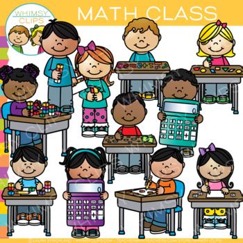Kids School Math Class Clip Art by Whimsy Clips | TPT