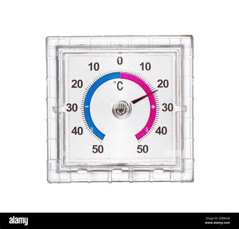 Clear Plastic Celsius Thermometer Showing a Temperature of 28 Degrees ...