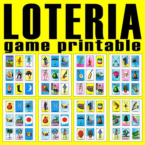 Printable Loteria Cards | Plan Your Year Easily!