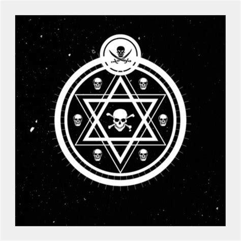 Victorian Astrology Skull Square Art Prints PosterGully Specials