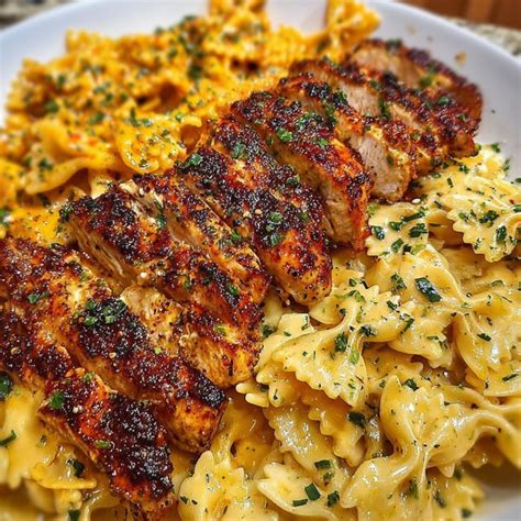 Irresistible Garlic Parmesan Chicken Bowtie Pasta in Creamy Cajun Sauce
