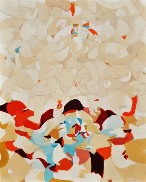 "Untitled 10": Light Brown Oil Painting by Yogesh Murkute | ArtZolo.com