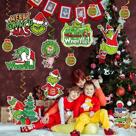 Buy 36 Pcs Whoville Christmas Decorations Hanging Swirls,NO-DIY ...