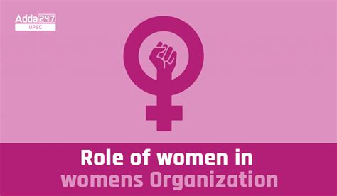 Role of Women and Women's Organizations