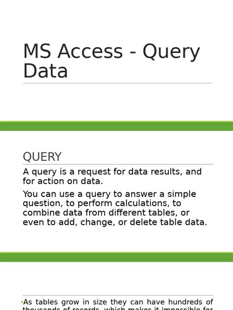 Image result for Access Query Basics