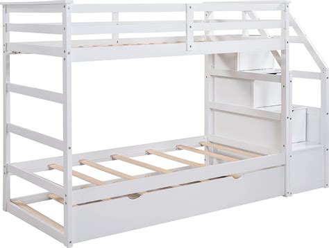 Buy Bunk Beds Twin Over Twin with Trundle , Wood Twin Over Twin Bunk ...