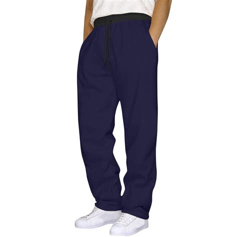 Baggy Sweatpants Men Wide Leg Sweats Pants Loose Cotton Open Bottom ...
