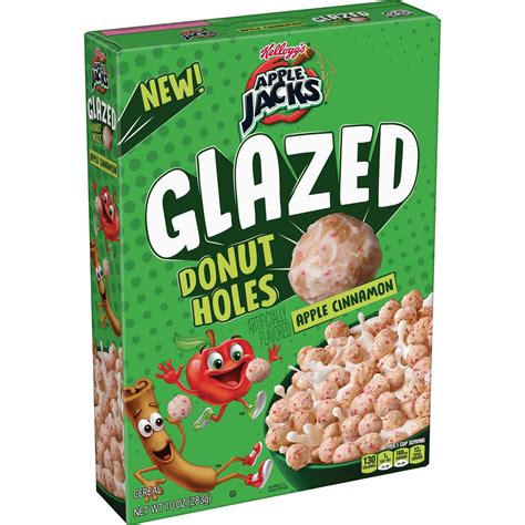 Amazon.com: Kellogg's Apple Jacks Glazed Donut Holes Breakfast Cereal ...