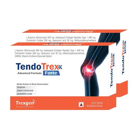 Trexgen TENDOTREX FORTE Advanced & Complete Tendon, Joint Cartilage ...