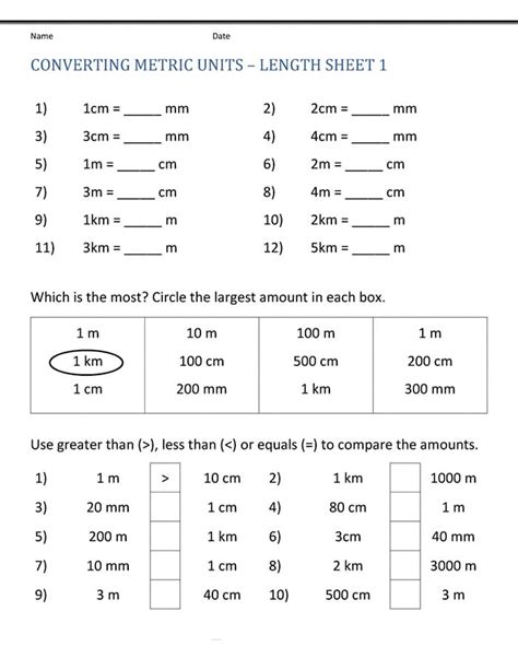 Printable Metric Conversion Chart Length – Free download and print for you.