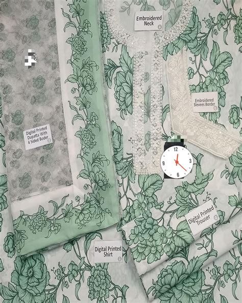 Baroque Mint Swiss Lawn Replica | Designer Replica Store