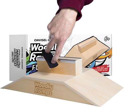 ONVISEL GAMES Woodly Ramps - Fun Box - Fingerboard Skatepark Ramp Game ...