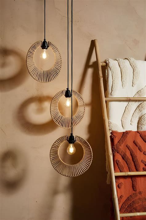 Jute Hanging lamp for Living Room | Jute Pendant light | Jute ceiling ...