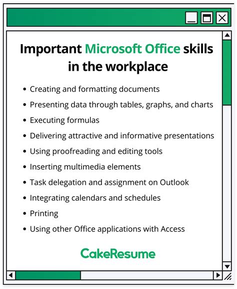How to List Microsoft Office Skills on a Resume [+50 Examples] | CakeResume