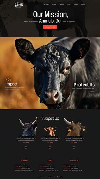 Animal protection with parallax scrolling effect elegant dar wild ...