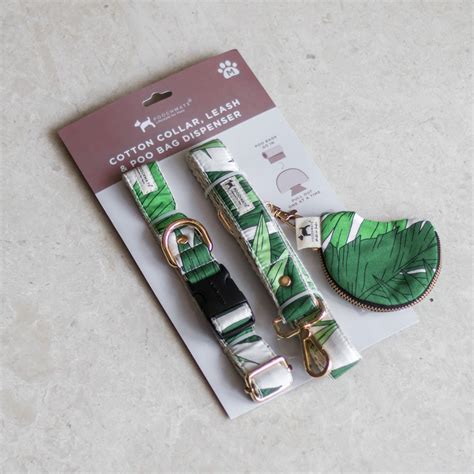 PoochMate Palm Dog Collar Set | Cotton Dog Collars Online India | PoochMate