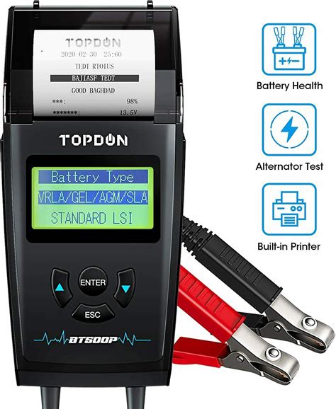 Topdon 12V 24V Automotive Car Battery Tester Printer Charging Cranking Analyzer. - Hardey Auto ...