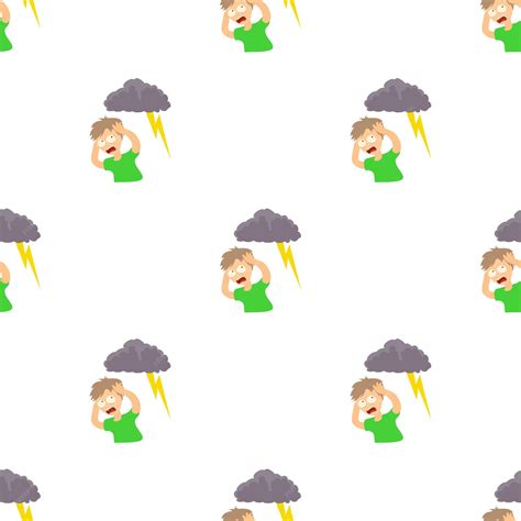 Premium Vector | Brontophobia concept cartoon illustration of a man suffering from the fear of ...