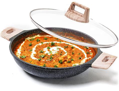 Buy CAROTE 22cm/1.8L Non Stick Kadai, Induction&Gas Kadai, Granite ...