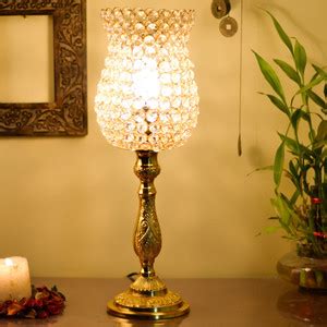Homesake Classic Golden Crystal Lamp Table Lamp Price in India - Buy ...