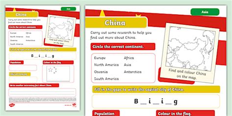 KS1 China Research Activity - KS1 - Twinkl