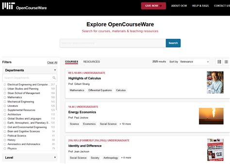 Image result for MIT Courseware