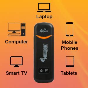 Melbon 4G LTE WiFi USB Dongle Stick with All Sim Network Support, Plug ...