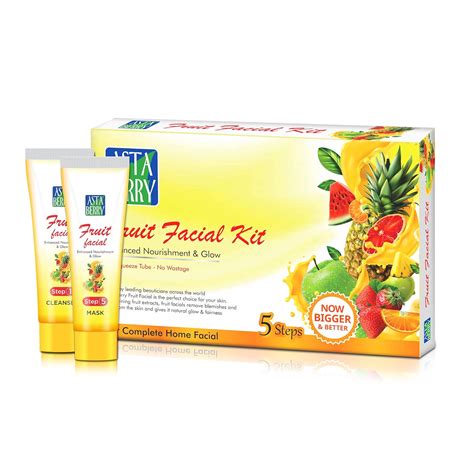 Astaberry Fruit Mini Facial Kit, 5 Steps for Skin Brightening | Natural ...