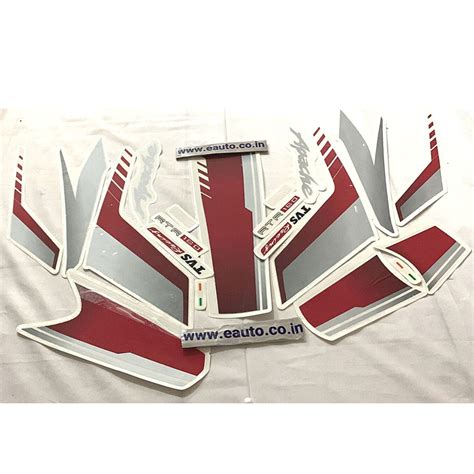 Graphics Sticker Set for TVS Apache RTR 160 BS6 | Grey Bike | Vinyl De
