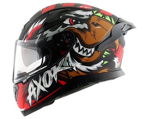 Axor Apex Falcon ISI ECE DOT Certified Full Face Dual Visor Helmet for ...
