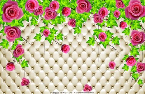 皮包墙 玫瑰花墙图片_设计案例_广告设计-图行天下素材网