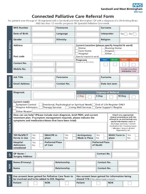 Fillable Online Connected Palliative Care Referral Form Fax Email Print ...