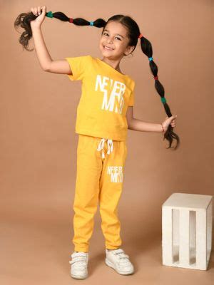 Buy Lilpicks Never Mind Printed Short Sleeve Top with Jogger (Set of 2 ...