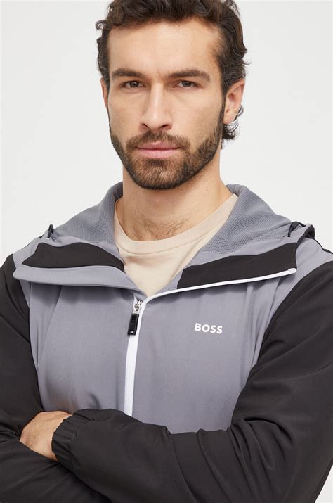 Boss Green dres męski kolor szary | Answear.com