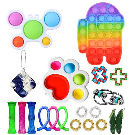 Buy 25Pcs Sensory Fidget Toy Set, Fidget Pack Sensory Relieves Stress ...