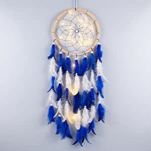 THE URBAN ARTISTIC Handcrafted Wood Dream Catcher with LED Light ...