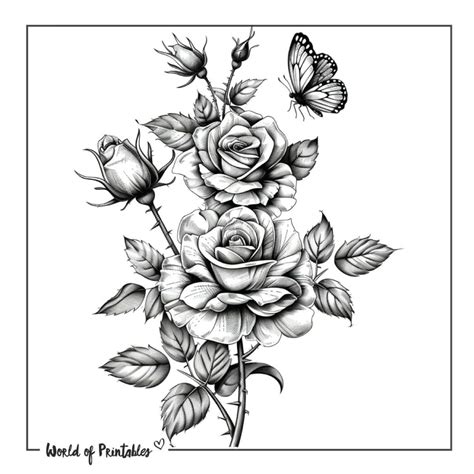 Butterfly and Rose Tattoo Designs - 25+ Printable Designs & Ideas ...