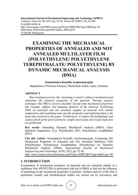 Dynamic Mechanical Analysis DMA Presentation 的图像结果