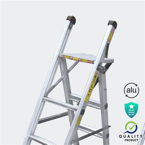 KALCO Straight-cum-Stool Aluminium Ladder 8+9 ft Price in 2mm - K-7006
