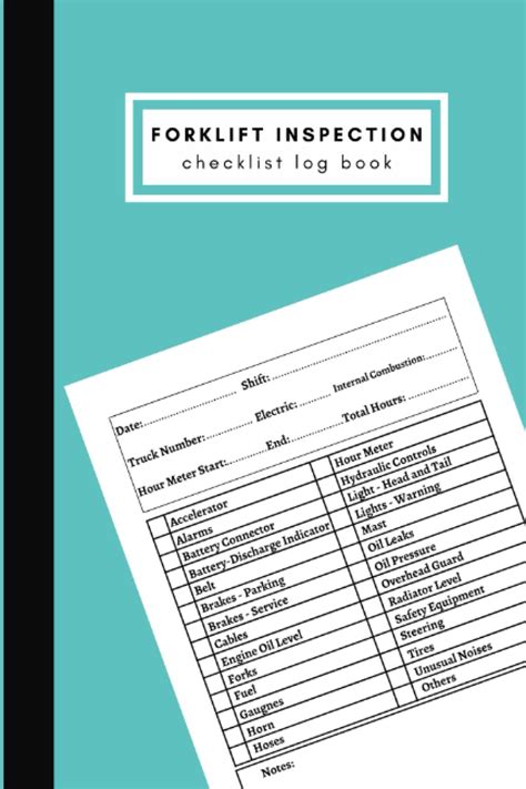Buy Forklift Inspection Checklist Log Book: Forklift Operator Daily ...