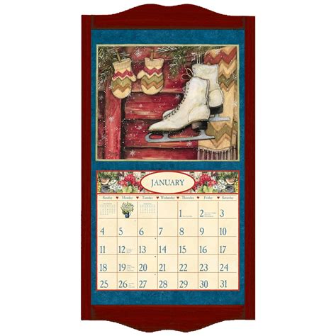 Lang Perfect Timing - Lang Classic Vintage Red Calendar Frame, 15 x 25. ...